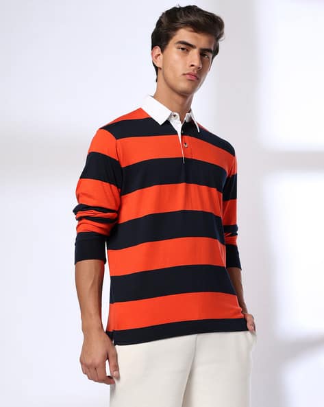 Buy Teamspirit Men Rugby Striped Regular Fit Online | Ajio.com