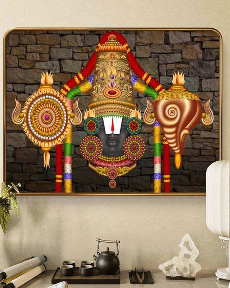 Livin Luxe Lord Venkateswara Balaji Wall Painting