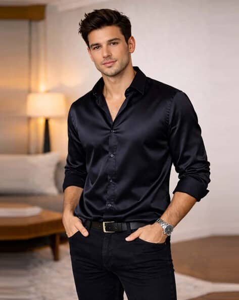Buy Buda Jeans Co Men Classic Satin Formal Shirt Online | Ajio.com Buy Buda Jeans Co Men Classic Satin Formal Shirt Online | Ajio.com