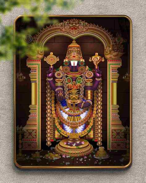 Livin Luxe Lord Venkateswara Balaji Wall Art Painting