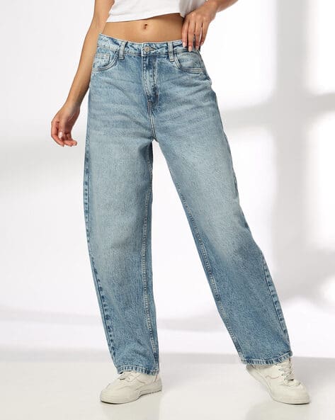 DNMX Women High-Rise Boyfriend Jeans