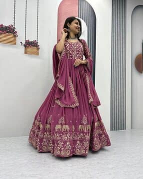 wedani Women Embroidered Anarkali Kurta Suit Set-picture-43