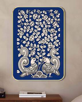 livin luxe Floral Bird Folk Art Wall Painting-picture-49