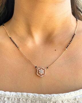 women stone-studded mangalsutra