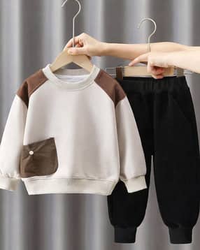 fastdeal x ag Boys Round-Neck Sweatshirt & Pants Set-picture-37