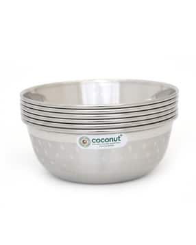 Set of 6 Stainless Steel Bowls 