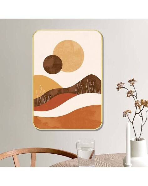 Livin Luxe Abstract Desert Landscape Wall Decor framed Earth