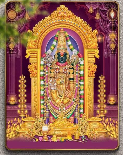 Livin Luxe Lord Venkateswara Balaji Wall Art Painting for Home Decor