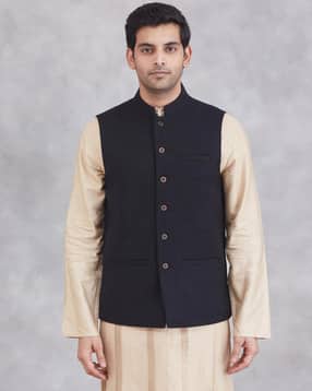 fabindia Men Regular Fit Nehru Jacket-picture-53