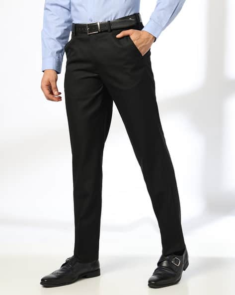 NETPLAY Men Slim Fit Flat-Front Trousers