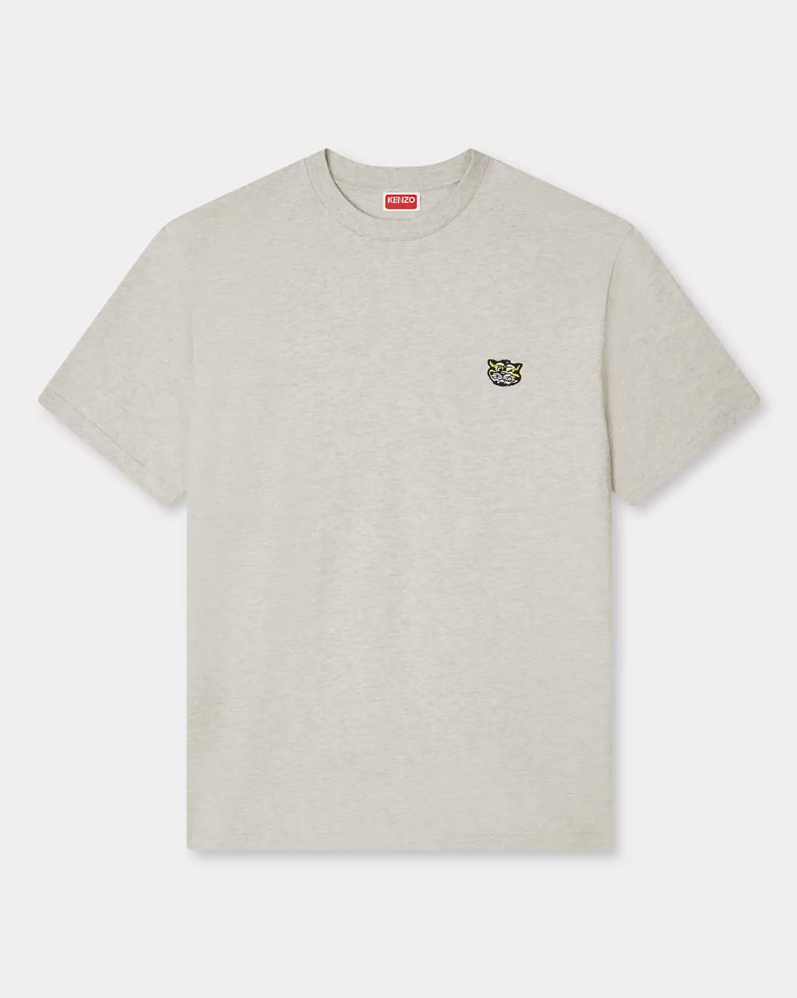 Buy KENZO Men Crew-Neck Regular Fit Cotton T-Shirt | Grey Color