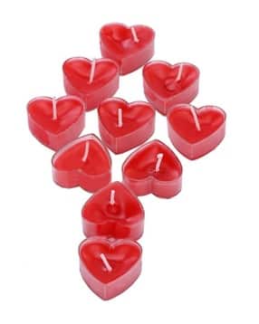 afast Set of 10 Heart-Shaped 4-Hours Burning Candles-picture-50
