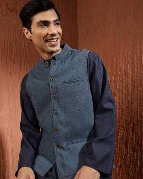 fabindia Men Regular Fit Nehru Jacket-picture-12