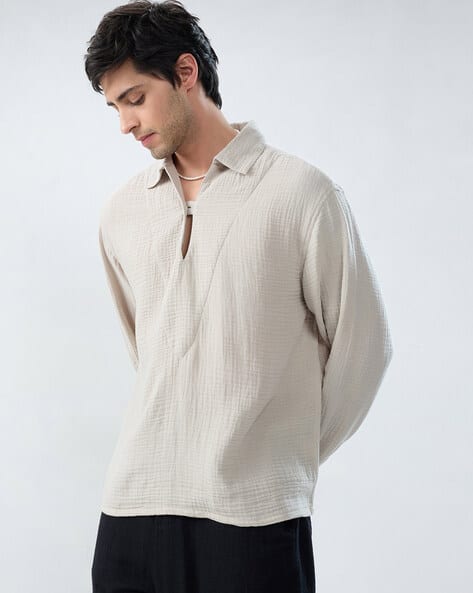 Vastrado Men Oversized Fit Cotton Shirt - Image 3
