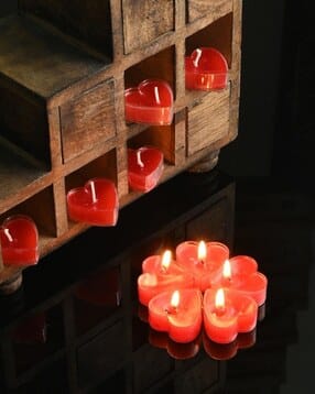 afast Set of 10 Heart-Shaped 4-Hours Burning Candles-picture-51
