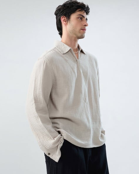 Vastrado Men Oversized Fit Cotton Shirt - Image 2