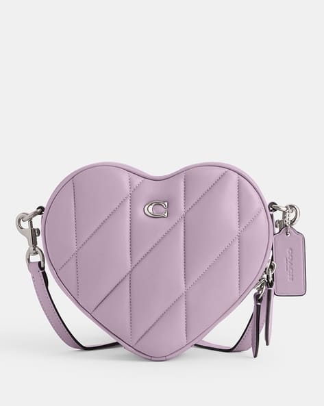 小物 Coach Picture Frame Charm Purple Heart Buy Coach Quilted Heart Leather Crossbody Bag | Purple Color Women