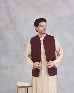fabindia Men Slim Fit Nehru Jacket-picture-52