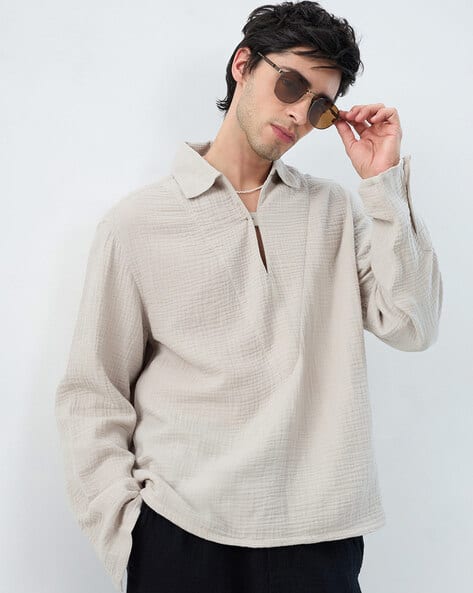 Vastrado Men Oversized Fit Cotton Shirt - Image 6