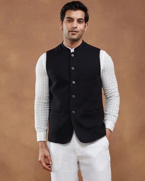 fabindia Men Slim Fit Nehru Jacket-picture-39