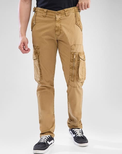 SPYKAR Men Slim Fit Flat-Front Trousers