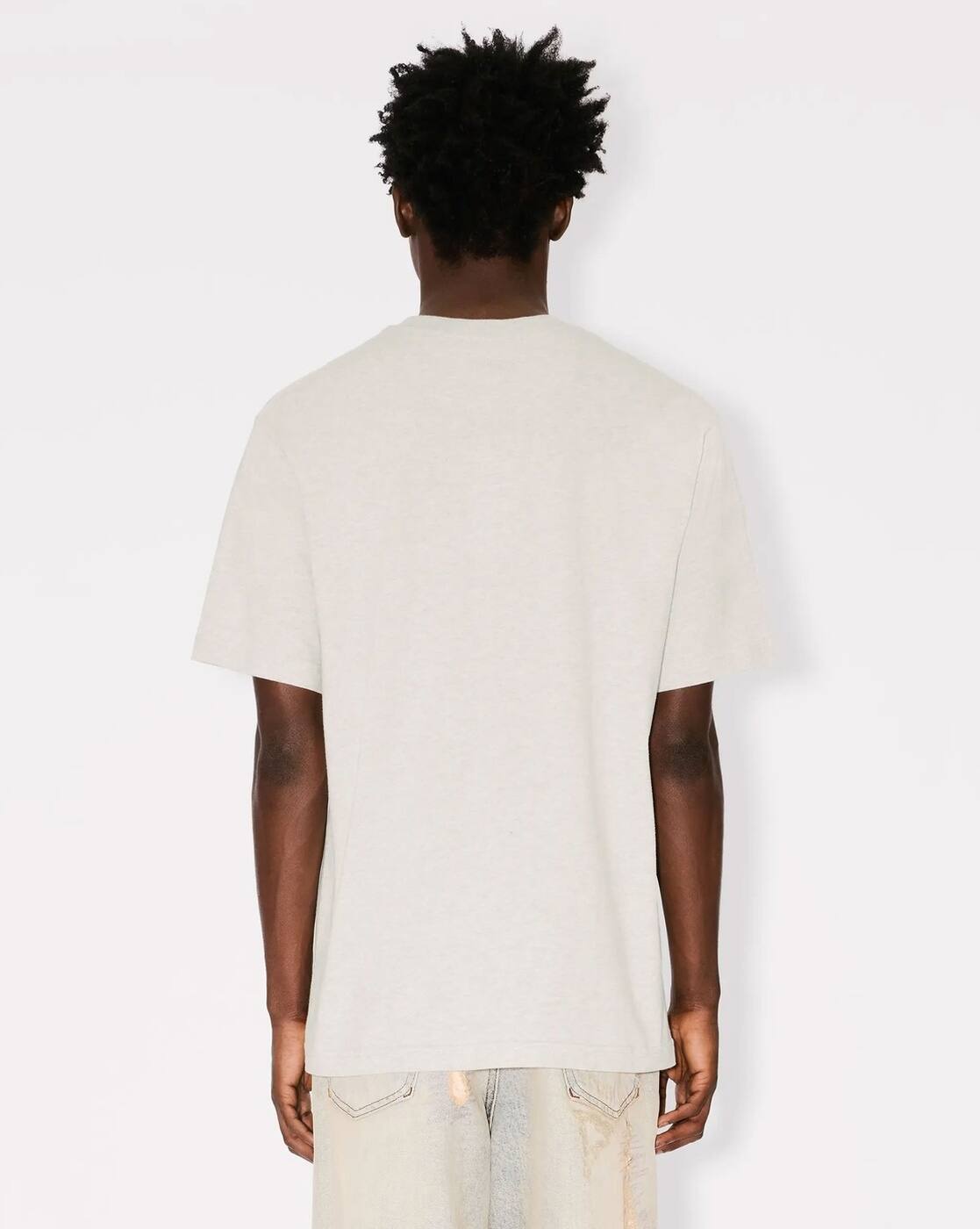 Buy KENZO Men Crew-Neck Regular Fit Cotton T-Shirt | Grey Color