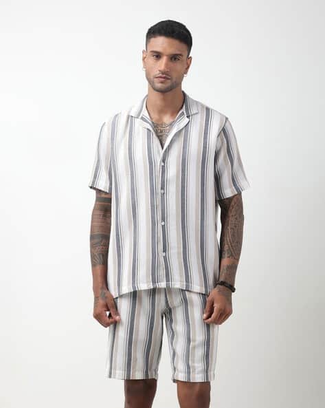 SHOWOFF Men Striped Co-Ord Set