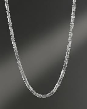 touch925 Men Sterling Silver Grid Cube Chain-picture-15