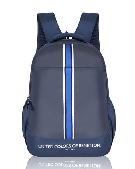 UNITED COLORS OF BENETTON Unisex Striped Backpack with Adjustable Strap