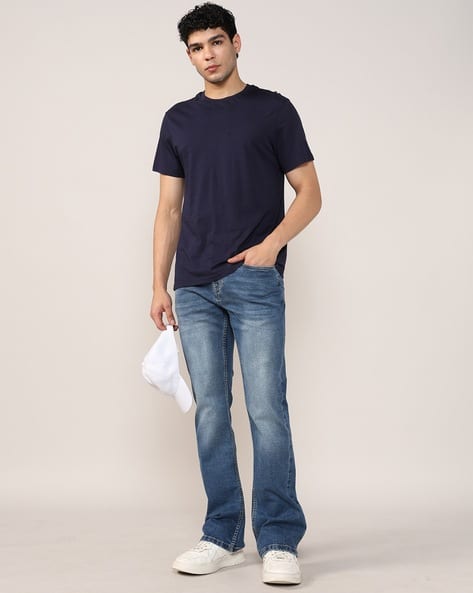 Lee Cooper Men Mid-Wash Bootcut Fit Jeans