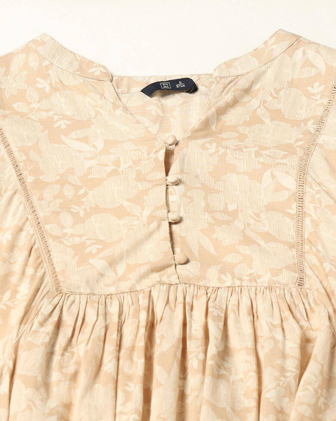 Women Floral Print Relaxed Fit Peplum Top