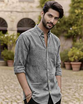 buda jeans co Men Striped Regular Fit Spread-Collar Shirt-picture-21