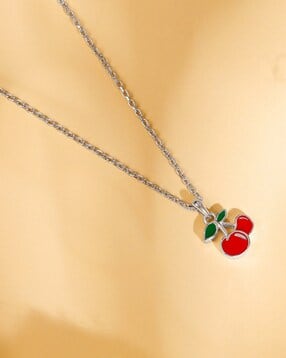 giva Silver Cherry Pendant with Chain-picture-36