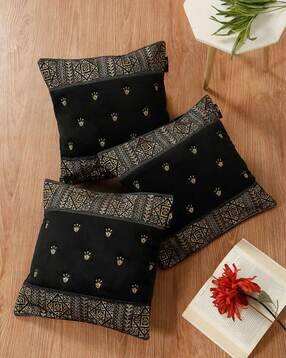 hosta homes Set of 3 Embroidered Cushion Covers 16"x16"-picture-12