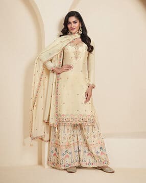 Women Embroidered Unstitched Dress Material