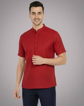 univibe Men Slim Fit Cotton Short Kurta-picture-44