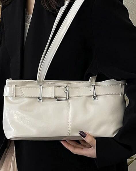 Lulu & Sky Women Shoulder Bag with Buckle Accent