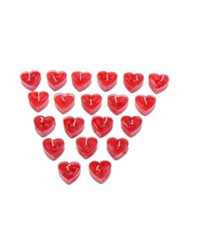afast Set of 20 Heart-Shaped Hours Burning Candles-picture-29
