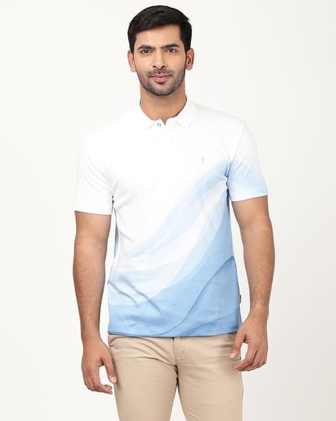 INDIAN TERRAIN Men Printed Regular Fit Polo T-Shirt