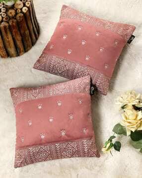 Pack of 2 Velvet Printed Cushion Cover