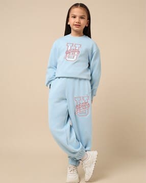 u.s. polo assn. Girls Embroidered Cuffed Joggers with Elasticated Waist-picture-52