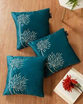 hosta homes Set of 3 Embroidered Cushion Covers 16"x16"-picture-46