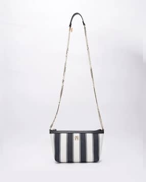 tommy hilfiger Women Striped Sling Bag with Chain Strap-picture-21