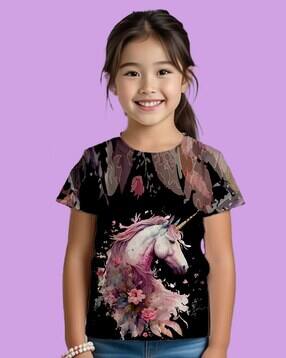 nusyl Girls Regular Fit Round- Neck T-Shirt-picture-39