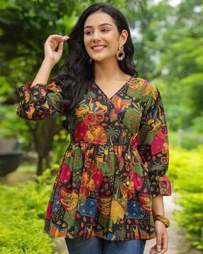 r r brothers Women Floral Print Tunic-picture-32