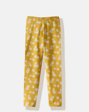 r&b Girls Floral Print Basic Leggings-picture-12