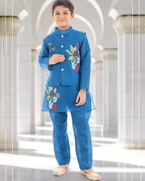 new gen Boys Floral Print Kurta Pyjama Set-picture-32