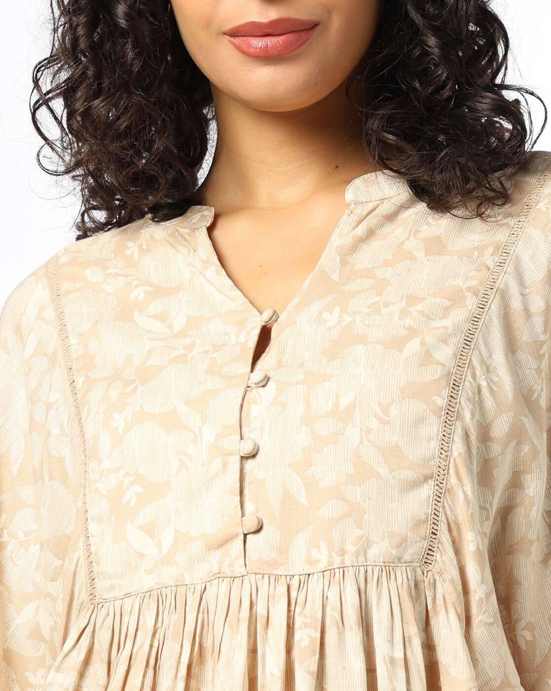 Women Floral Print Relaxed Fit Peplum Top