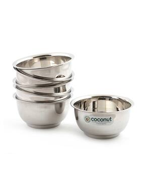 Set of 6 Stainless Steel Bowls