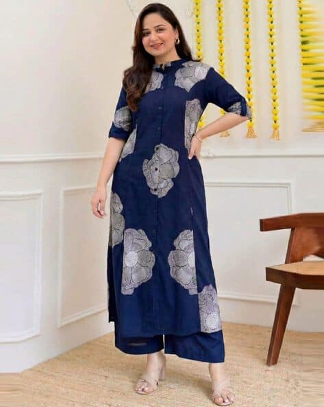 Kiana House Of Fashion Women Floral Print Straight Kurta Set